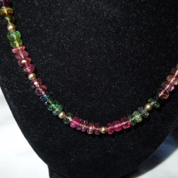 NWOT 14K Gold & Tourmaline Necklace - Picture 10 of 11